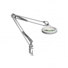 Luxo LFM LED Magnifier, 5 Diopter (2.25X), 45" internal spring Arm, Light Gray, Part Number LFG028207 